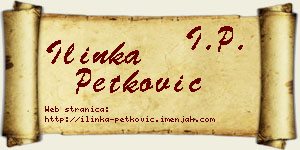Ilinka Petković vizit kartica